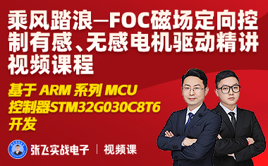 FOC磁场定向控制有感、无感电机驱动精讲视频课程